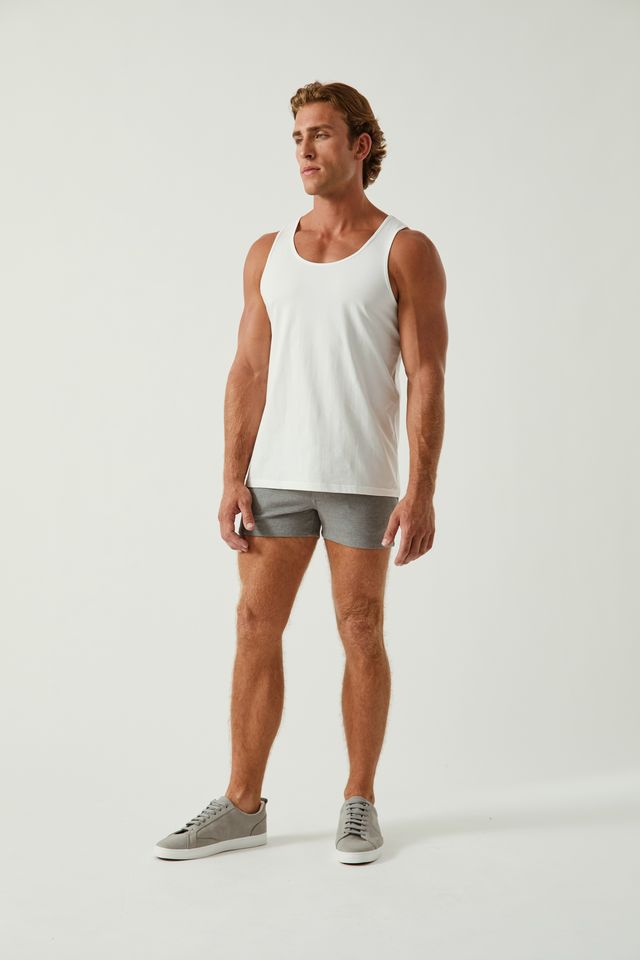 WHITE COTTON JERSEY TANK TOP ST-102
