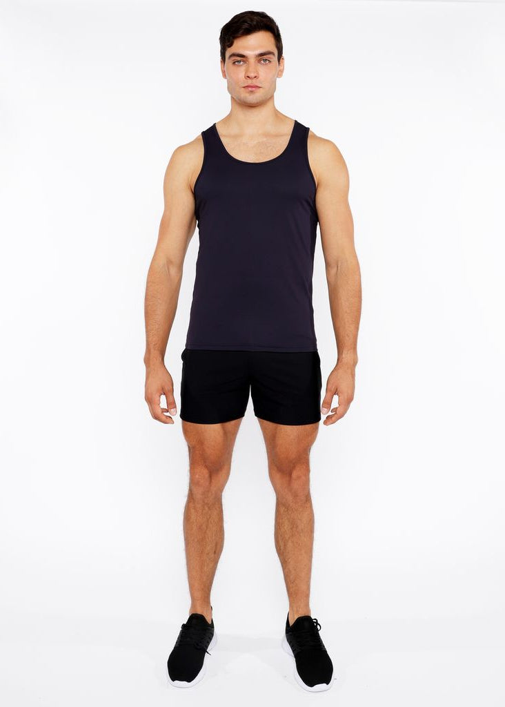 PEACOAT TEXTURED STRETCH MESH PERFORMANCE TANK TOP ST-288