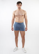 AQUA BLUE 3.5" INSEAM STRETCH KNIT GYM SHORTS ST-10511