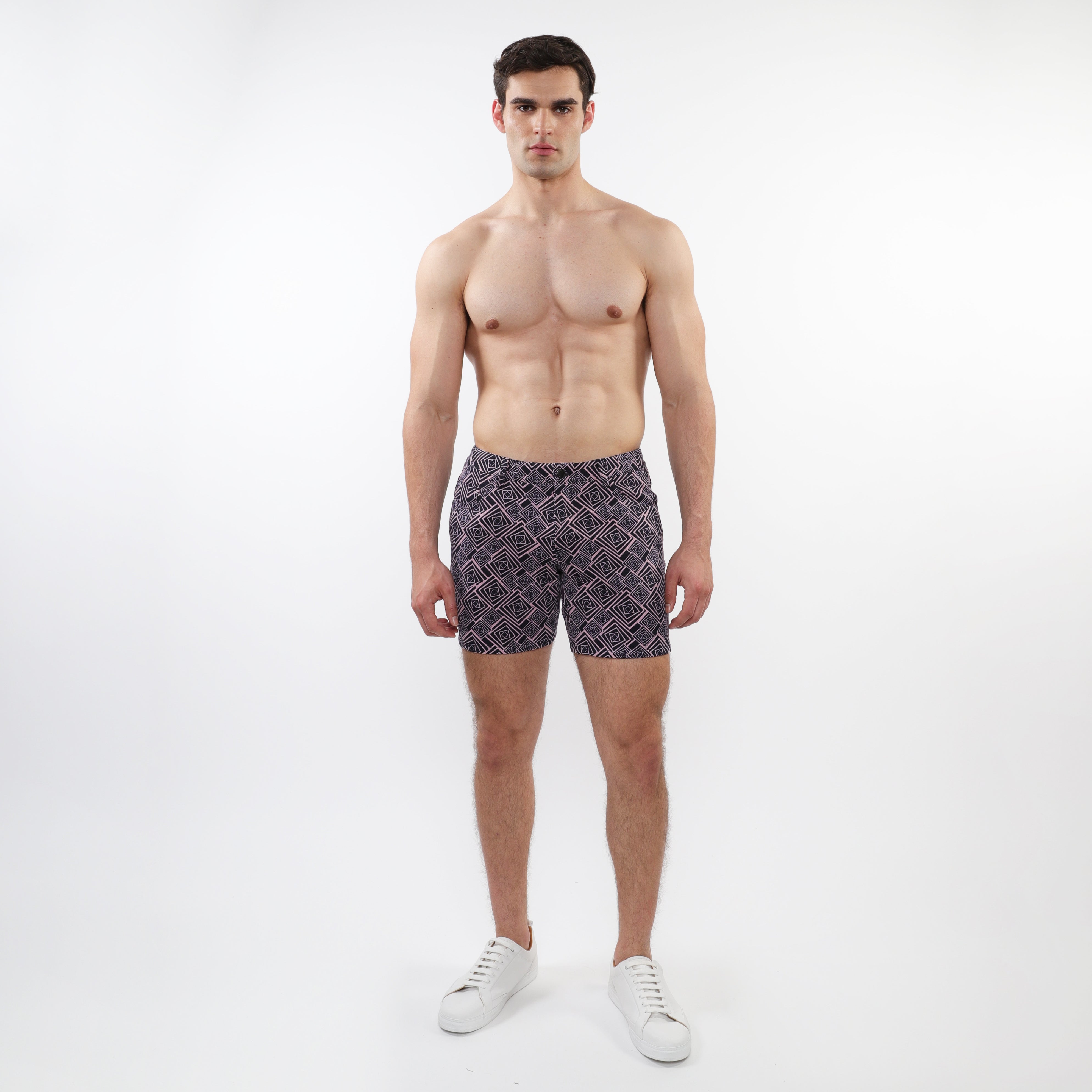 パンツ CRANK  Ribbed micro shorts_Charcoal Butter/Spruce Diamonds 5