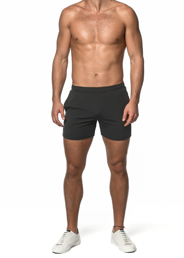 CHARCOAL TEXTURED STRETCH PERFORMANCE SHORTS ST-1466-54