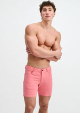 CREPE PINK 5" INSEAM SOLID STRETCH KNIT JEANS SHORT ST-1932