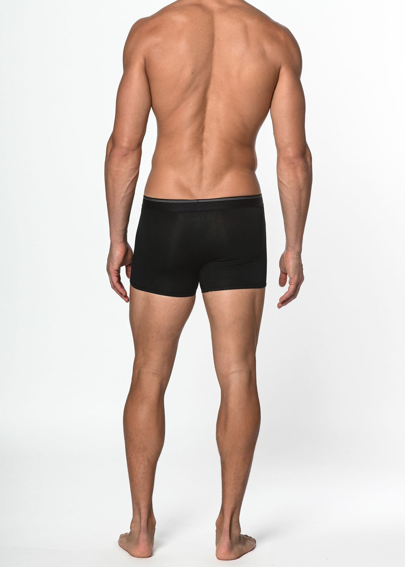 BLACK MODAL/ELASTANE RIB TRUNK ST-10136