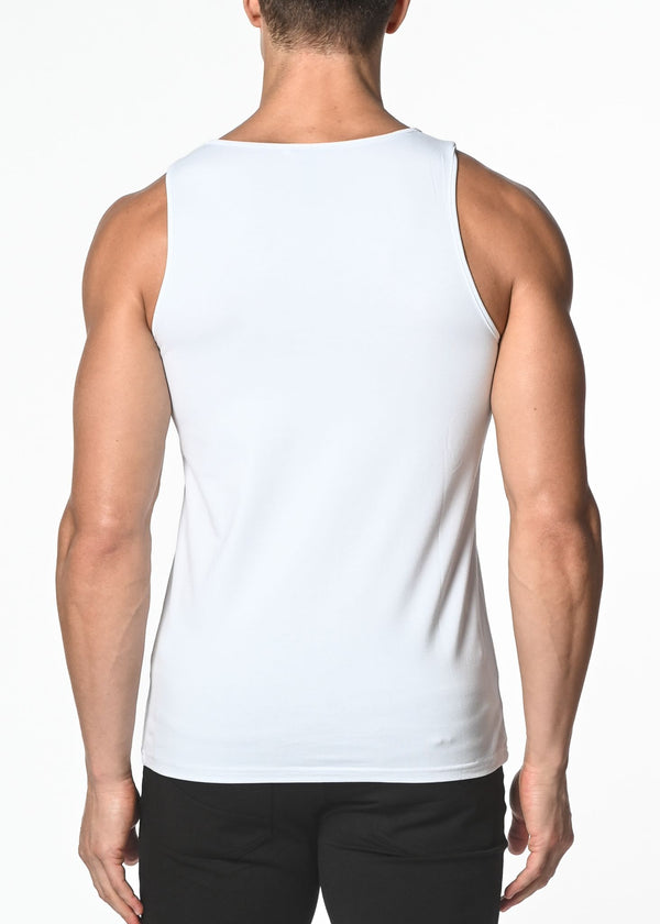 WHITE COTTON JERSEY TANK TOP ST-102