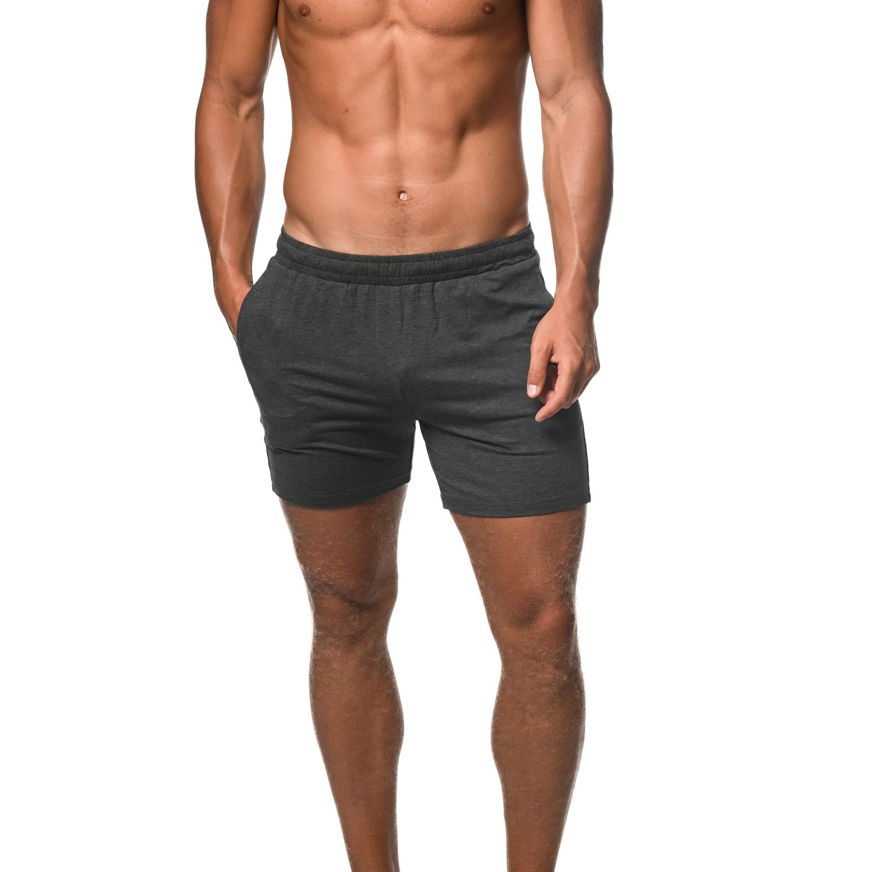 CHARCOAL SPACE DYE STRETCH PERFORMANCE SHORTS  ST-1466-75