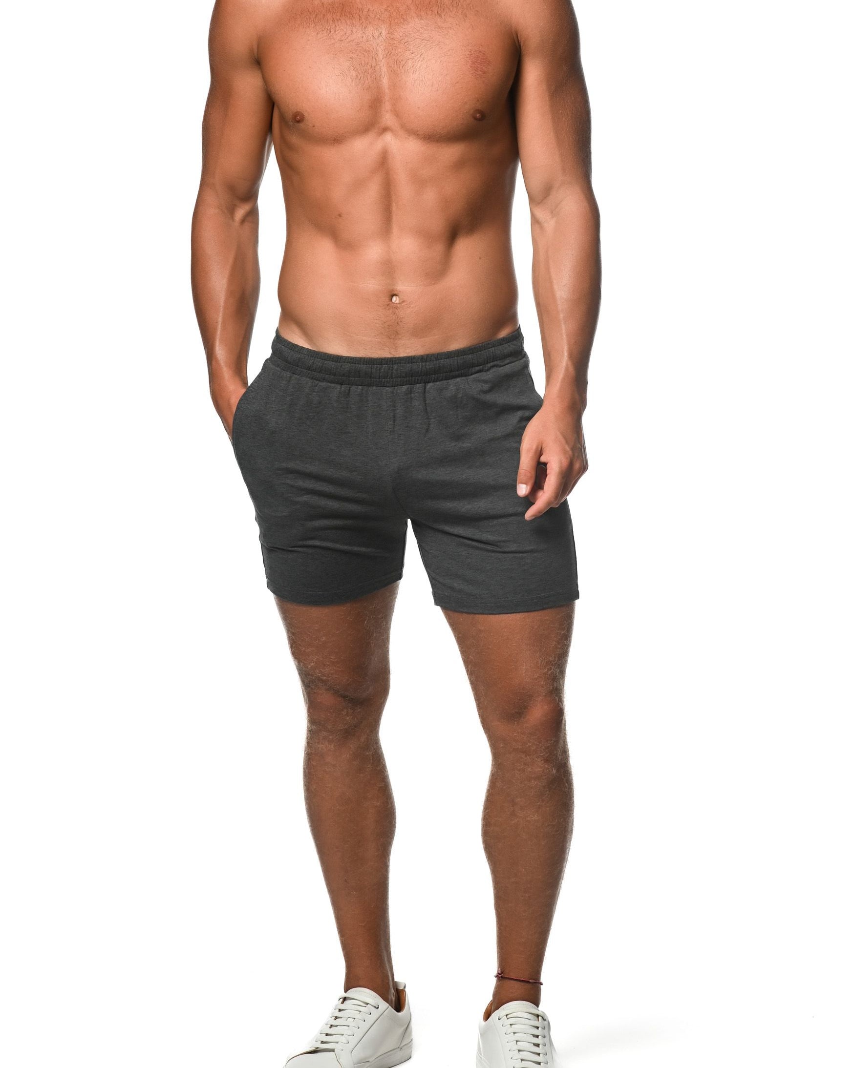 CHARCOAL SPACE DYE STRETCH PERFORMANCE SHORTS  ST-1466-75