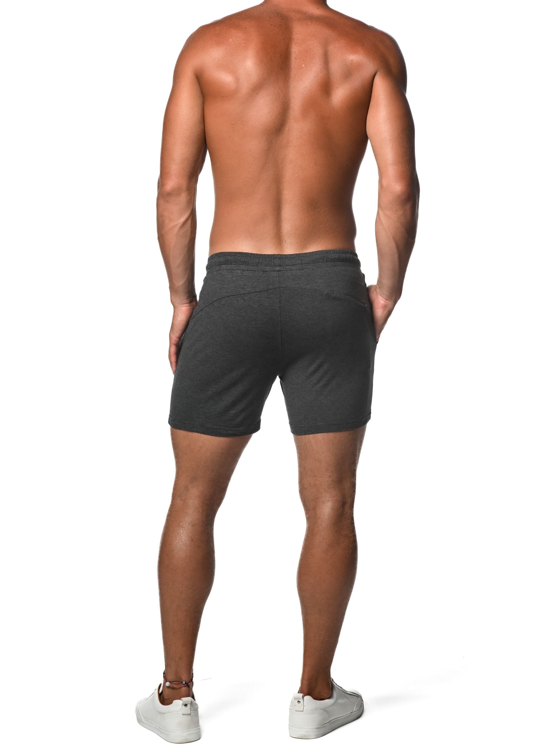 CHARCOAL SPACE DYE STRETCH PERFORMANCE SHORTS  ST-1466-75