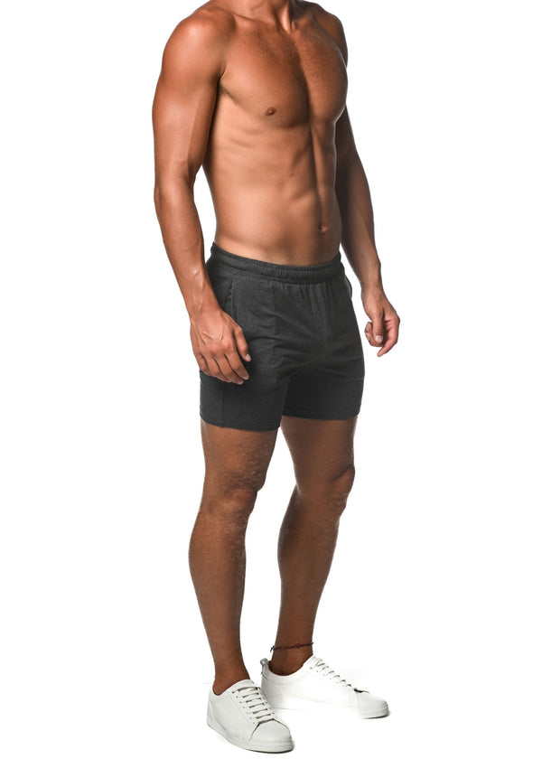 CHARCOAL SPACE DYE STRETCH PERFORMANCE SHORTS  ST-1466-75