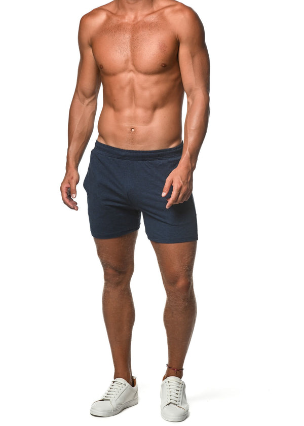 NAVY SPACE DYE STRETCH PERFORMANCE SHORTS  ST-1466-75