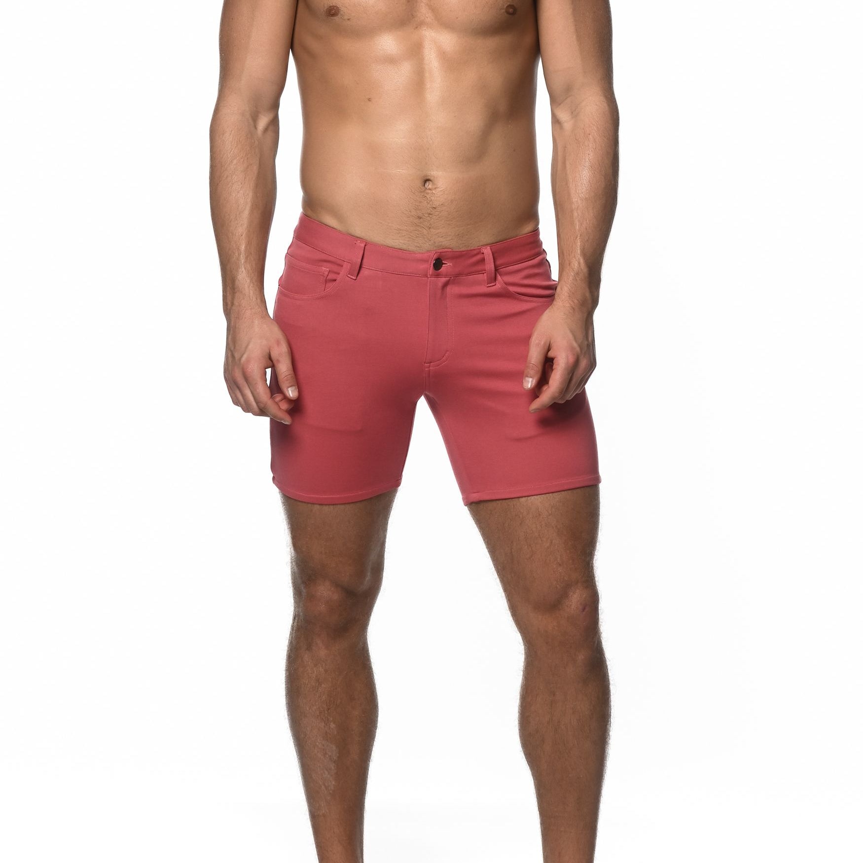 LOBSTER RED LIMITED EDITION 5" INSEAM STRETCH KNIT JEANS SHORT ST-1932-LE