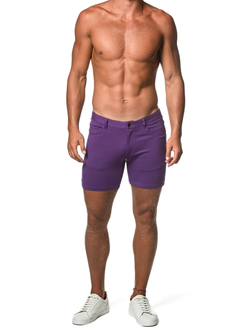 ULTRAVIOLET 5" INSEAM STRETCH KNIT JEANS SHORTS  ST-1932