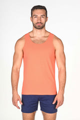 ORANGE PERFORATED MESH PERFORMANCE TANK TOP ST-227 Final Sale