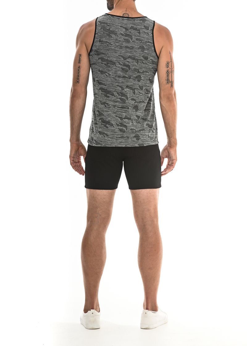 BLACK CAMO JACQUARD MESH PERFORMANCE TANK TOP ST-260