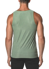 SEA GRASS CROSSHATCH TEXTURED MESH STRETCH PERFORMANCE TANK TOP  ST-273