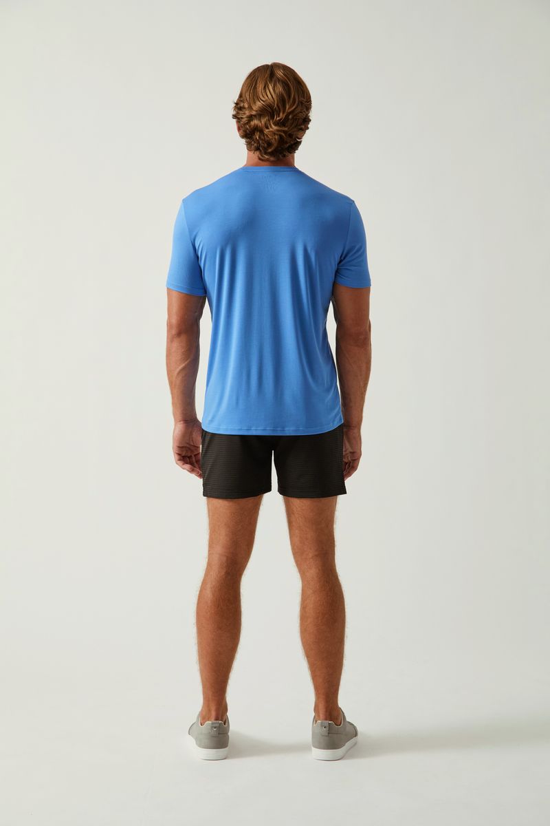 MONARCH BLUE SOLID STRETCH MODAL CREW NECK TEE ST-9011