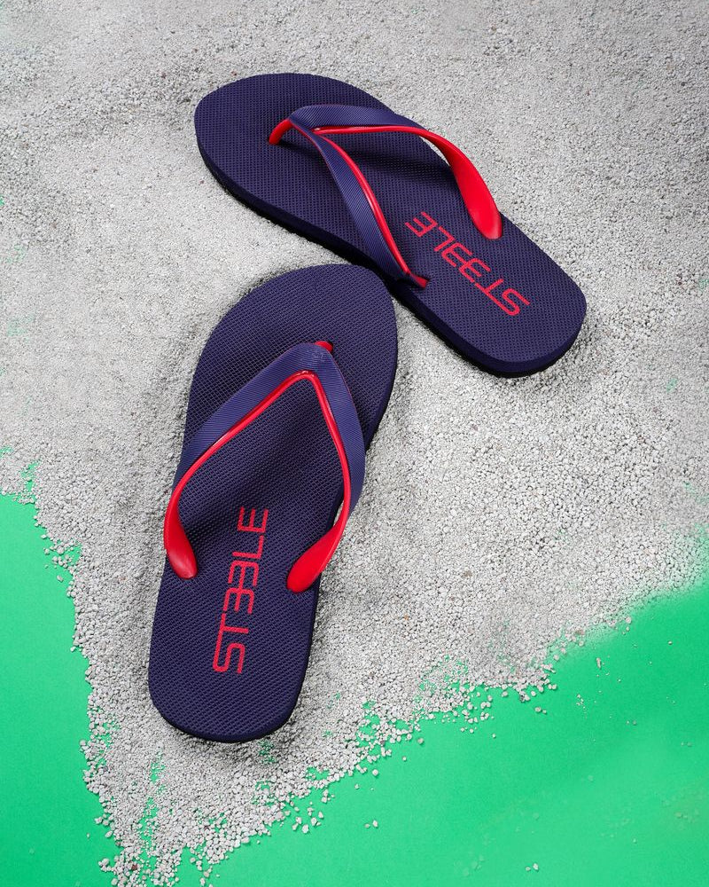 NAVY/RED CLASSIC LOGO SOLID FLIP FLOP