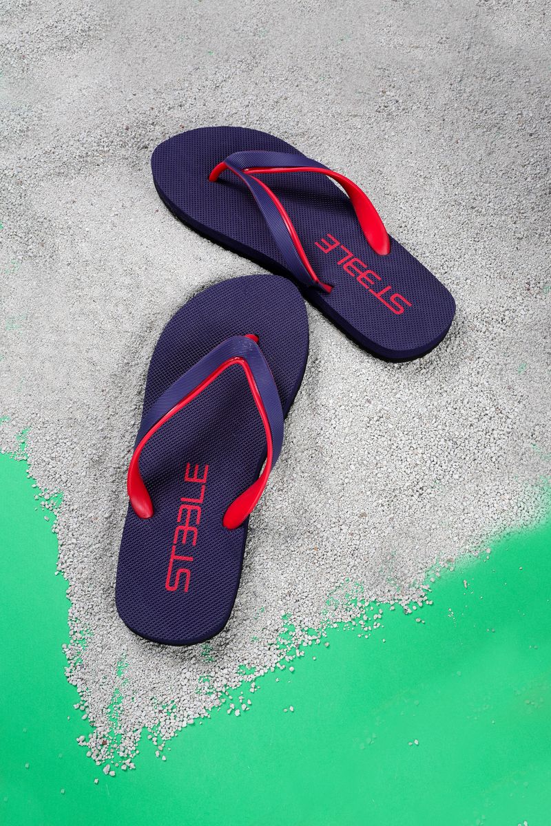 NAVY/RED CLASSIC LOGO SOLID FLIP FLOP