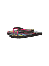 BLACK/FUCHSIA GUMMY BEARS PRINTED FLIP FLOP