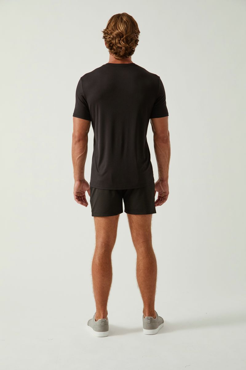 BLACK STONE SOLID STRETCH MODAL CREW NECK TEE ST-9011