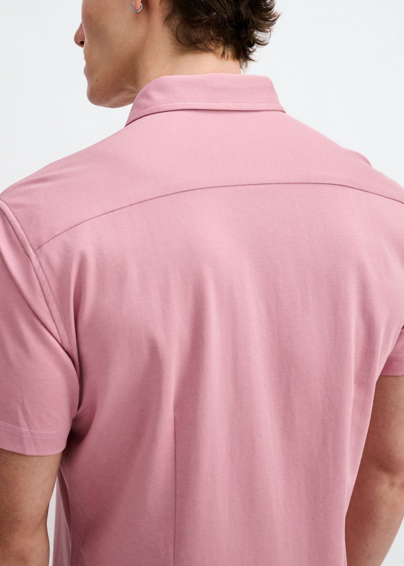 CARNATION SOLID STRETCH JERSEY KNIT SHORT SLEEVE SHIRT ST-963-05