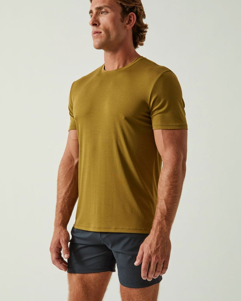 TERRAIN SOLID STRETCH MODAL CREW NECK TEE ST-9011