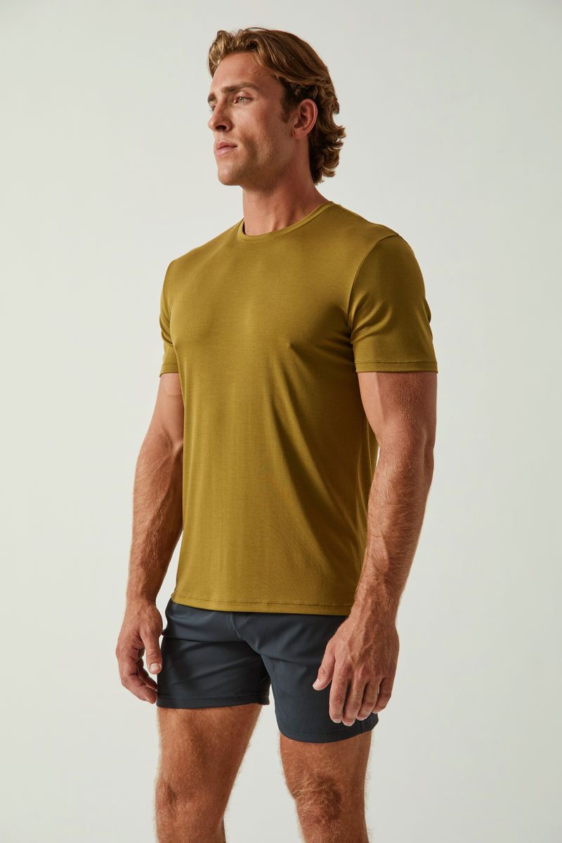 TERRAIN SOLID STRETCH MODAL CREW NECK TEE ST-9011