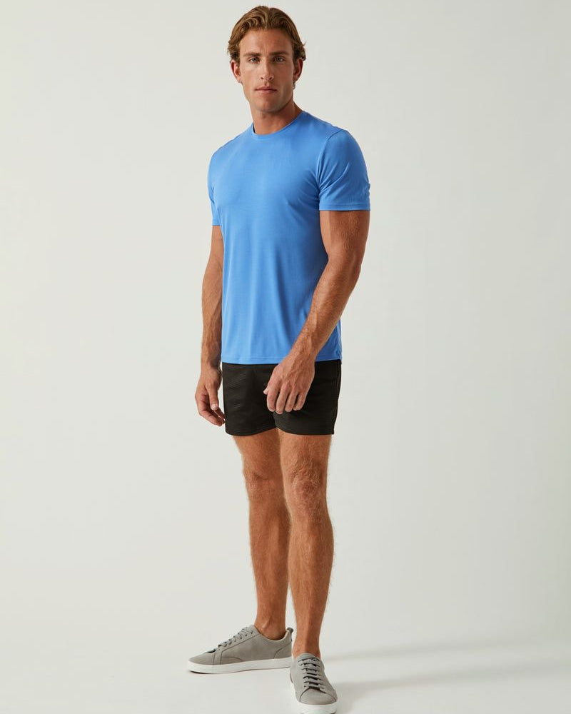 MONARCH BLUE SOLID STRETCH MODAL CREW NECK TEE ST-9011