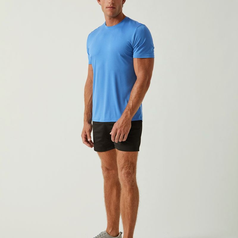 MONARCH BLUE SOLID STRETCH MODAL CREW NECK TEE ST-9011