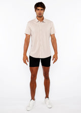 MUSHROOM SOLID STRETCH JERSEY KNIT SHORT SLEEVE SHIRT ST-963-03
