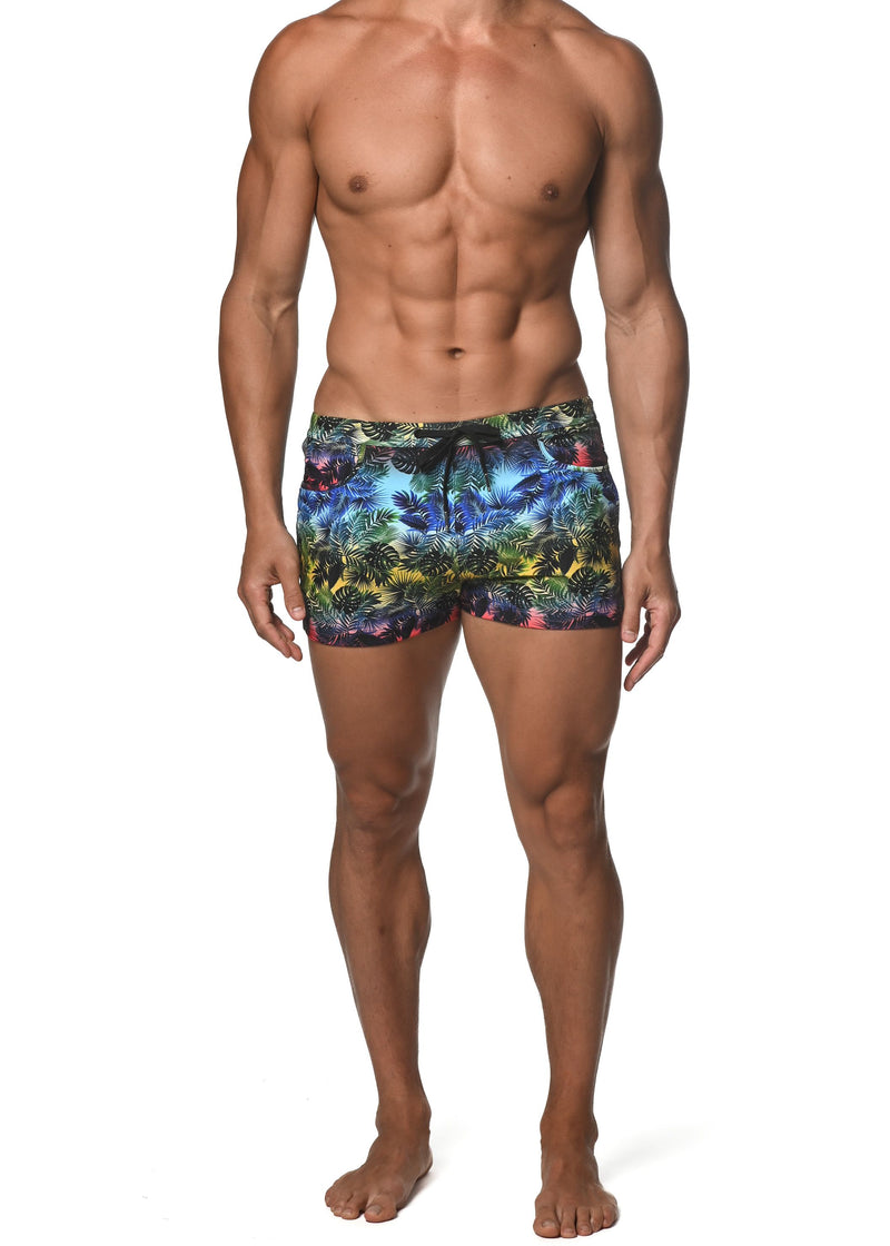 RAINBOW GRADIENT PALMS COAST SWIM SHORT  ST-8007-53