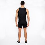 BLACK TEXTURED STRETCH MESH PERFORMANCE TANK TOP ST-290