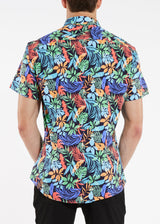 BLUE/SPRUCE TROPICS COTTON KNIT SHORT SLEEVE SHIRT ST-9232-Final Sale
