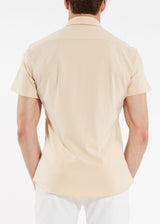 LATTE SOLID KNIT STRETCH SHORT SLEEVE SHIRT ST-960