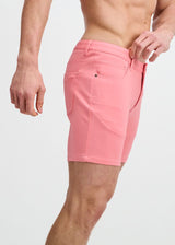 CREPE PINK 5" INSEAM SOLID STRETCH KNIT JEANS SHORT ST-1932