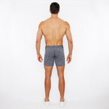 MIDNIGHT/PERIWINKLE BURSTS 5"INSEAM PRINTED STRETCH KNIT JEANS SHORT ST-1932-91