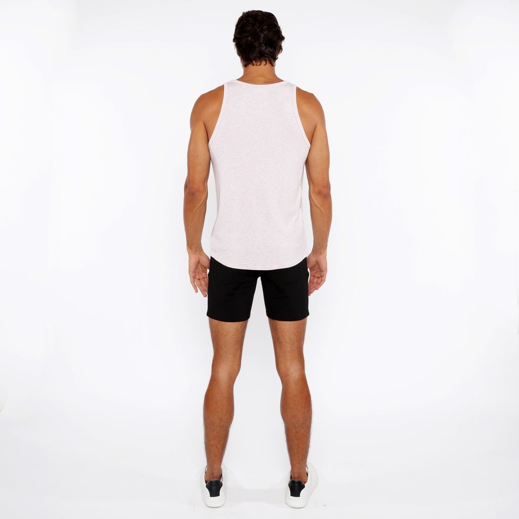 PINK POWDER RIB STRETCH MODAL TANK STA-16004-02