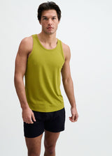 APPLE GREEN RIB STRETCH MODAL TANK STA-16004-04