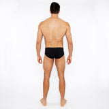 BLACK PINSTRIPE SWIM BRIEF ST-8015-29