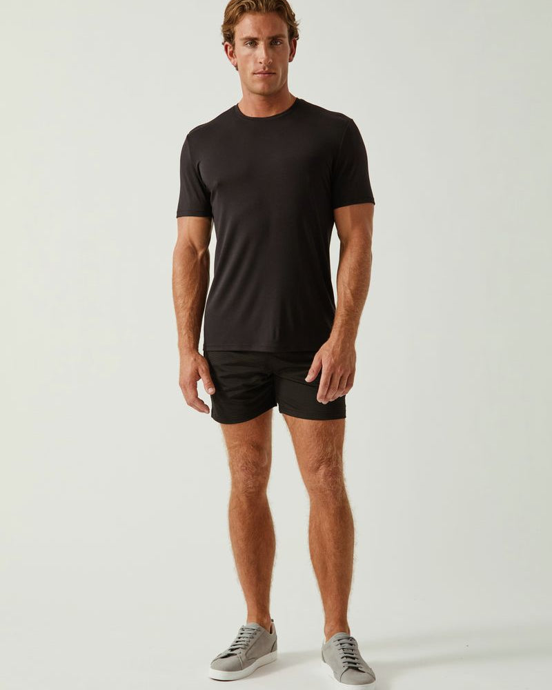 BLACK STONE SOLID STRETCH MODAL CREW NECK TEE ST-9011