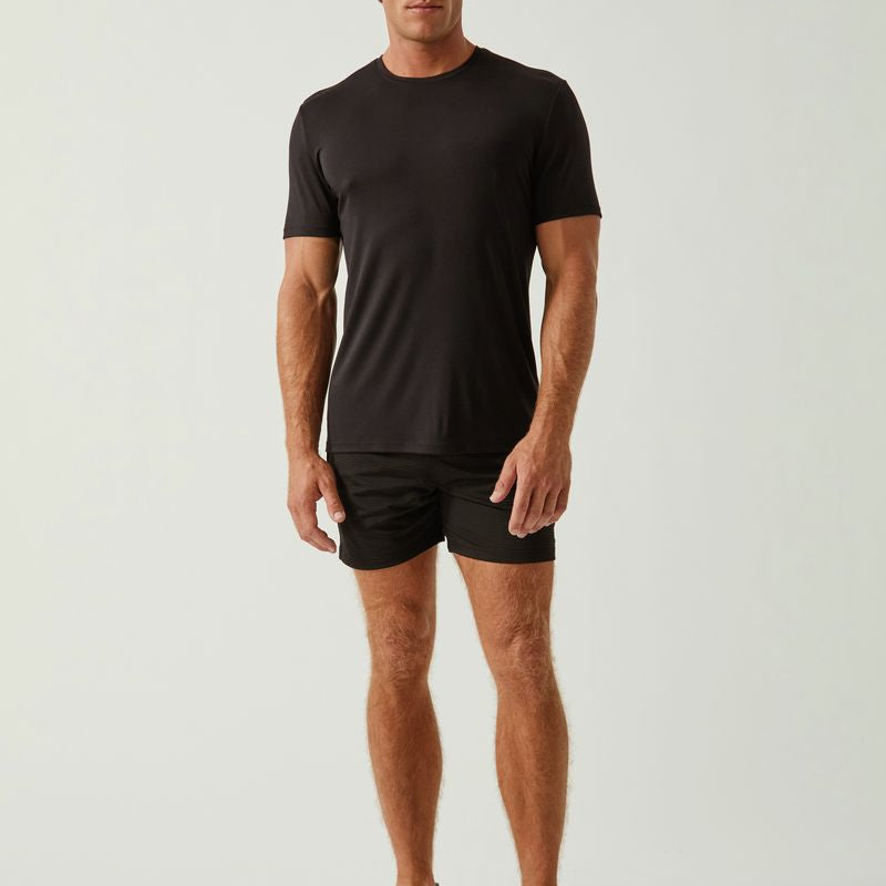 BLACK STONE SOLID STRETCH MODAL CREW NECK TEE ST-9011