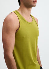 APPLE GREEN RIB STRETCH MODAL TANK STA-16004-04