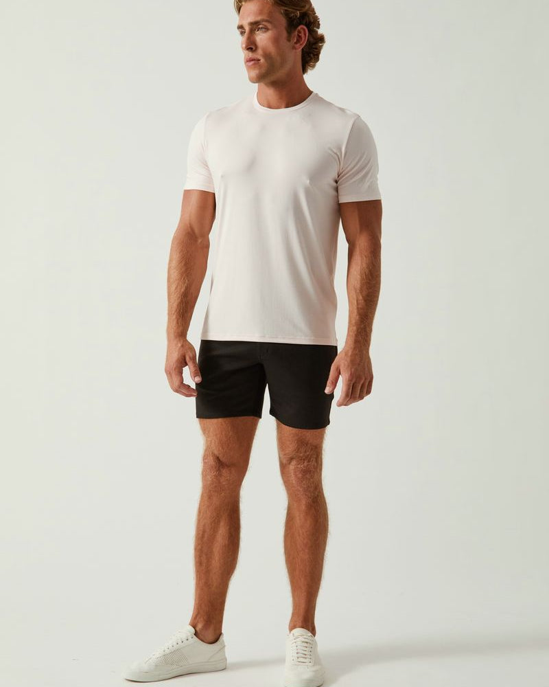 PINK VEIL SOLID STRETCH MODAL CREW NECK TEE ST-9011