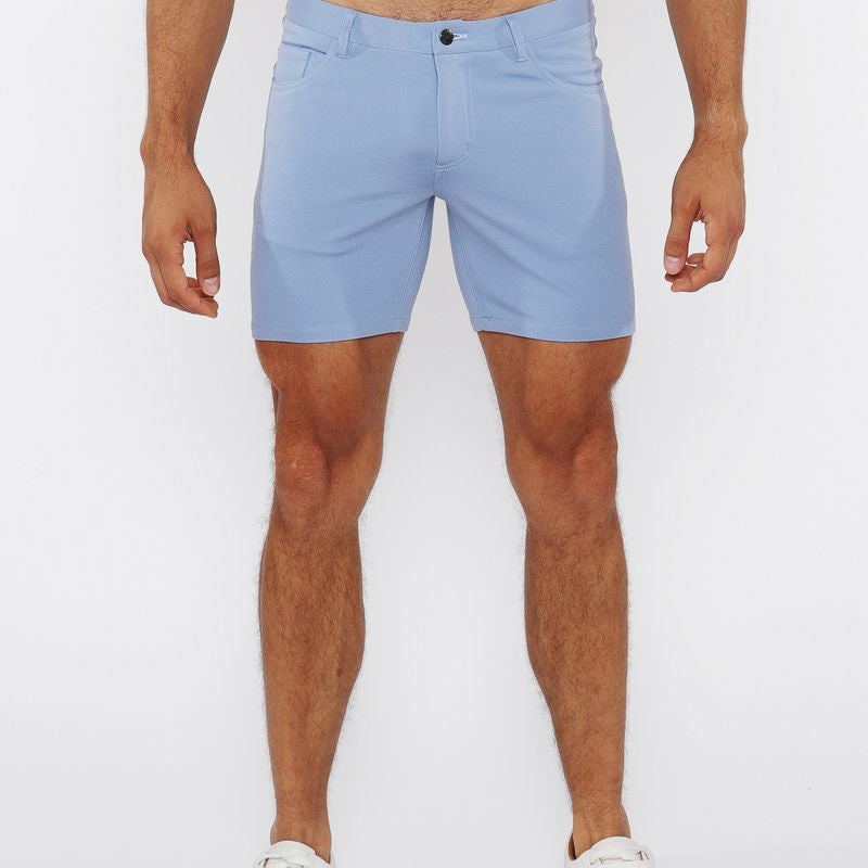 BLUE RAIN 5" INSEAM SOLID STRETCH KNIT JEANS SHORTS ST-1932
