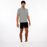 GREY/FATIGUE STRIPE STRETCH OPEN KNIT SHORT SLEEVE SHIRT ST-24062