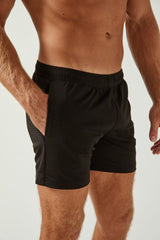 BLACK TEXTURED STRETCH PERFORMANCE SHORTS ST-1466-54