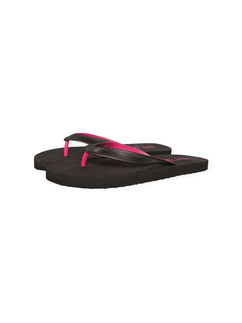 BLACK/FUCHSIA CLASSIC LOGO SOLID FLIP FLOP