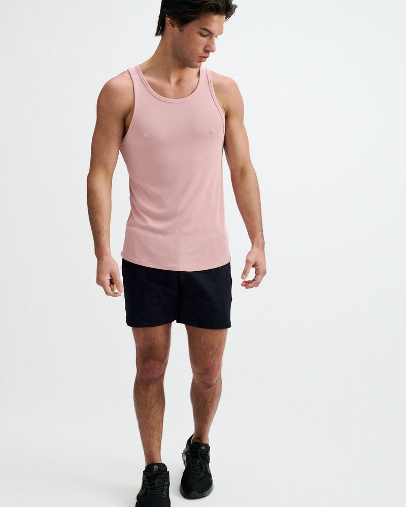 MAUVE RIB STRETCH MODAL TANK STA-16004-03