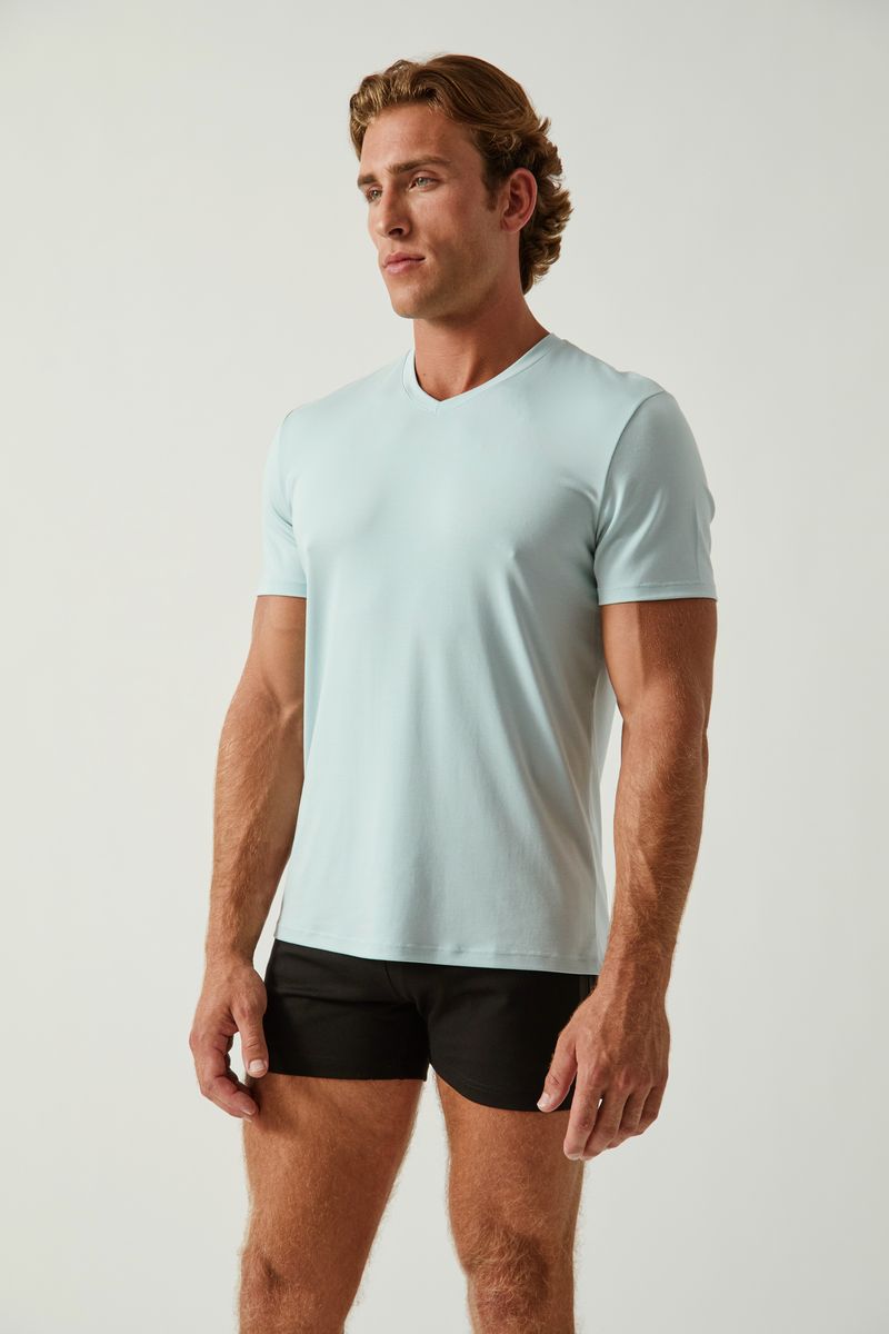 FOG SOLID STRETCH MODAL V- NECK TEE ST-9010