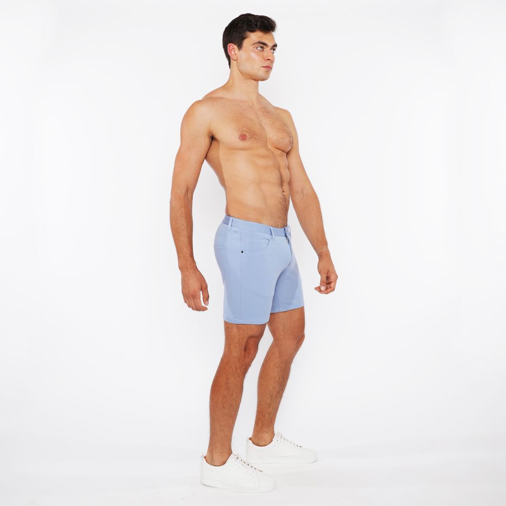 BLUE RAIN 5" INSEAM SOLID STRETCH KNIT JEANS SHORTS ST-1932