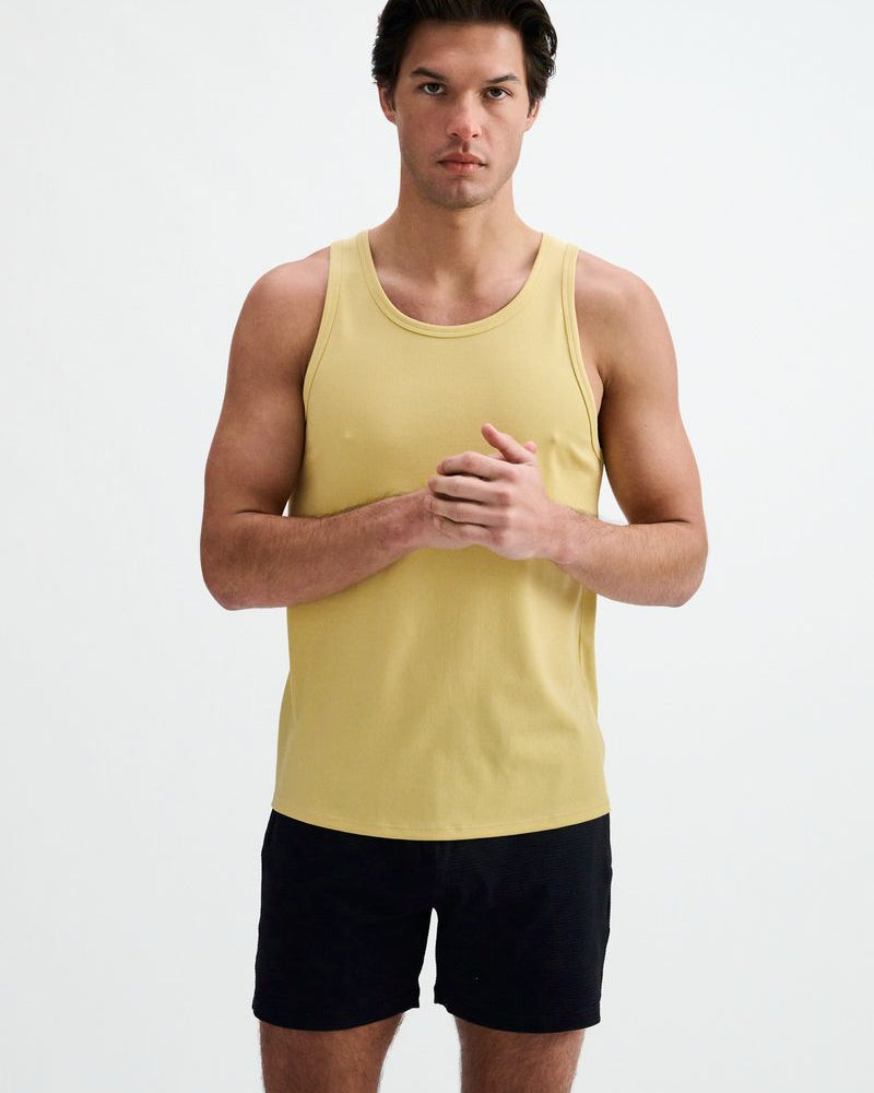 WHEAT RIB STRETCH MODAL TANK STA-16004-04